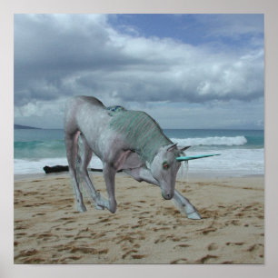 Horned Unicorn  Poster