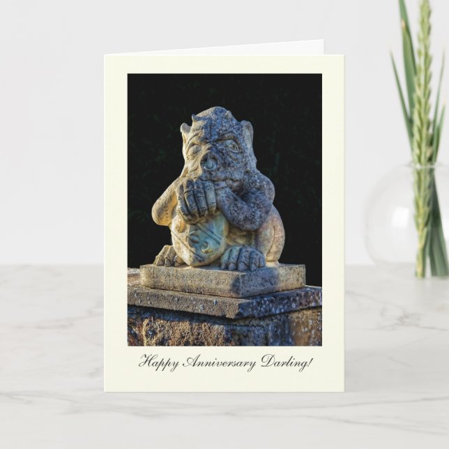 Horned Wary Grotesque - Happy Anniversay Darling Card (Front)