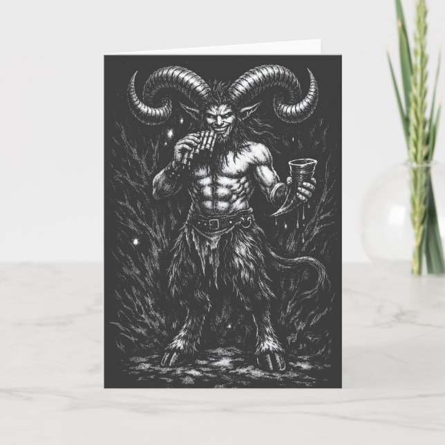Horned Winter Satyr — by BurnsInHell Card (Front)