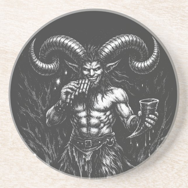 Horned Winter Satyr — by BurnsInHell Coaster (Front)