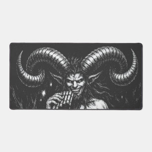 Horned Winter Satyr — by BurnsInHell Desk Mat