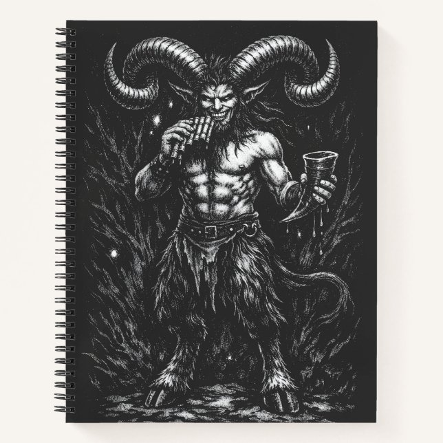 Horned Winter Satyr — by BurnsInHell Notebook (Front)
