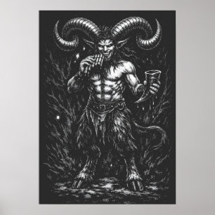 Horned Winter Satyr — by BurnsInHell Poster