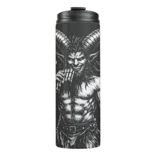 Horned Winter Satyr — by BurnsInHell Thermal Tumbler