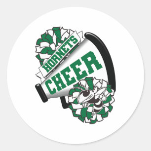 Hornets Cheer Back To School Cheerleading Spirit G Classic Round Sticker