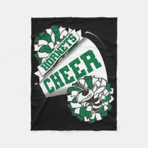 Hornets Cheer Ck To School Cheerleading Spirit Gre Fleece Blanket
