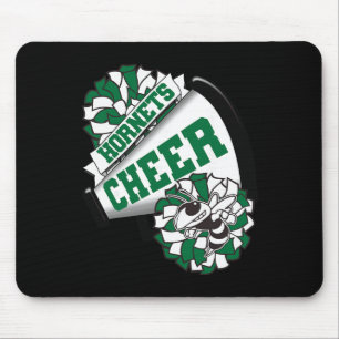 Hornets Cheer Ck To School Cheerleading Spirit Gre Mouse Pad