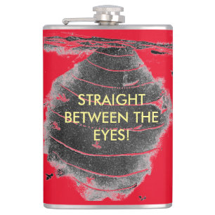 Hornet's nest "straight between the eyes Flask