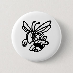 Hornets Outline 6 Cm Round Badge