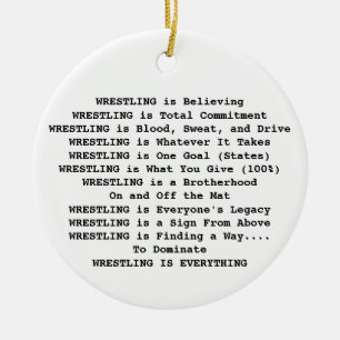 Hornets Wrestling is Everything Christmas Ornament