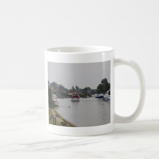 Horning On The River Bure Coffee Mug (Right)