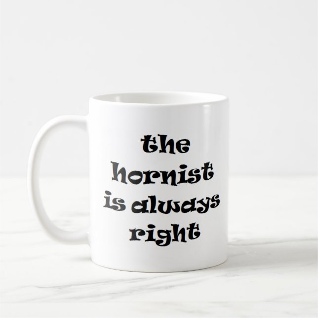 hornist always right coffee mug (Left)