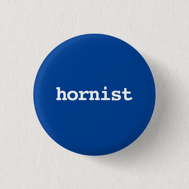 hornist typography Button (Front)
