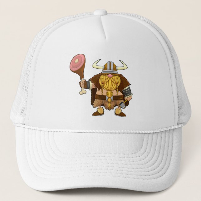 Horns of Humour: The Viking Saga Trucker Hat (Front)