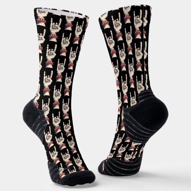 Horns Up Socks (Angled)