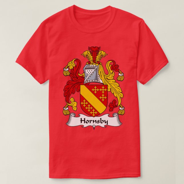 Hornsby Coat of Arms Family Crest  T-Shirt (Design Front)
