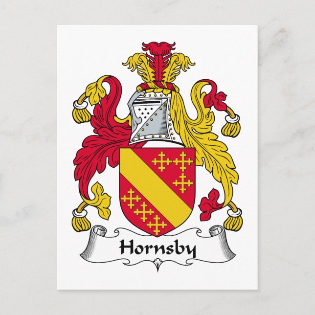 Hornsby Family Crest Postcard (Front)