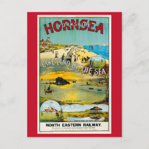 Hornsea, Yorkshire, England, Train Travel Postcard