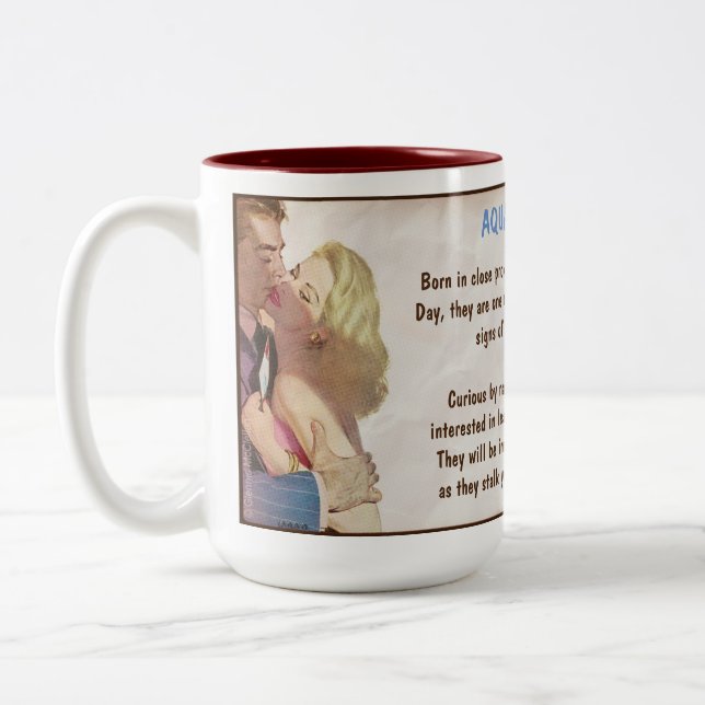 Horoscope: AQUARIUS (rated G) Two-Tone Coffee Mug (Left)