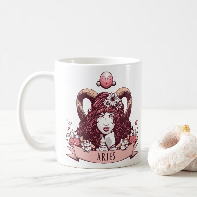 Horoscope - ARIES Coffee Mug (With Donut)
