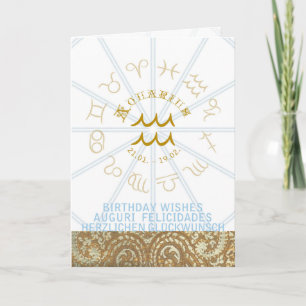 HOROSCOPE ~ Birthday Greeting Card Aquarius