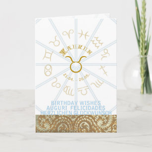 HOROSCOPE ~ Birthday Greeting Card Taurus