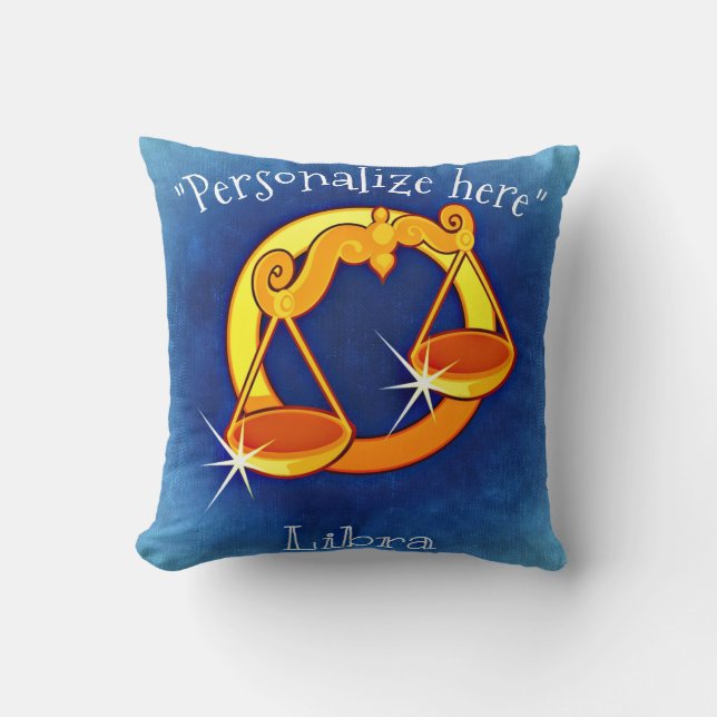 Horoscope Libra Decorative Throw Pillow (Front)