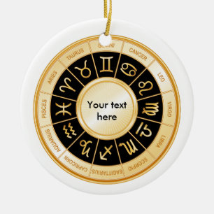 Horoscope Mandala Ceramic Ornament