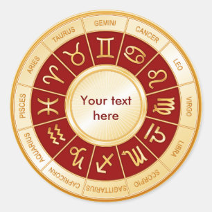 Horoscope Mandala Classic Round Sticker