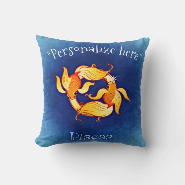 Horoscope Pisces Decorative Throw Pillow (Front)