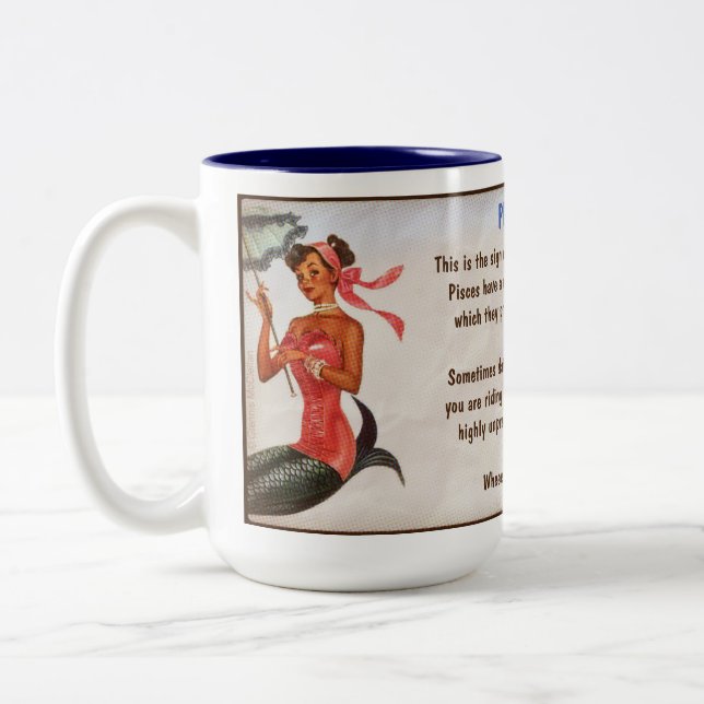 Horoscope: PISCES (G rated) Two-Tone Coffee Mug (Left)