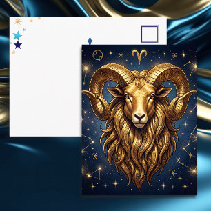 Horoscope Sign Aries   Keeping in Touch Postcard