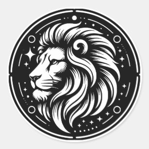 Horoscope Sign Leo Lion Symbol  Classic Round Sticker
