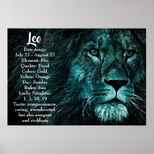 Horoscope Sign Leo Poster