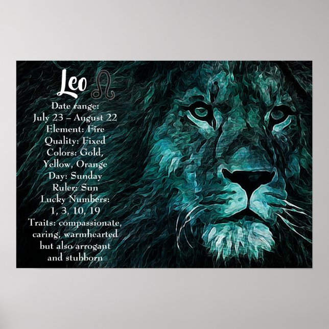 Horoscope Sign Leo Poster (Front)