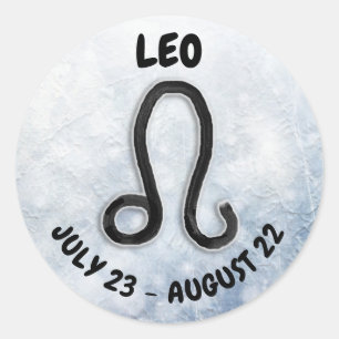 Horoscope Sign Leo Symbol Classic Round Sticker