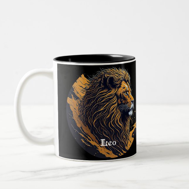 Horoscope sign Leo Two-Tone Coffee Mug (Left)