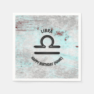 Horoscope Sign Libra Astrology Zodiac Birthday Napkin