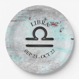 Horoscope Sign Libra Astrology Zodiac Paper Plate