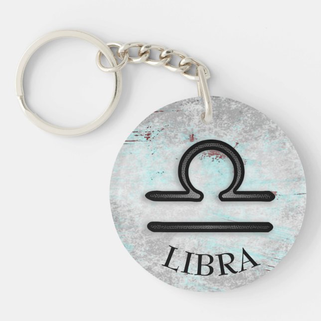 Horoscope Sign Libra Key Ring (Front)