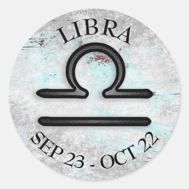 Horoscope Sign Libra Symbol Classic Round Sticker (Front)