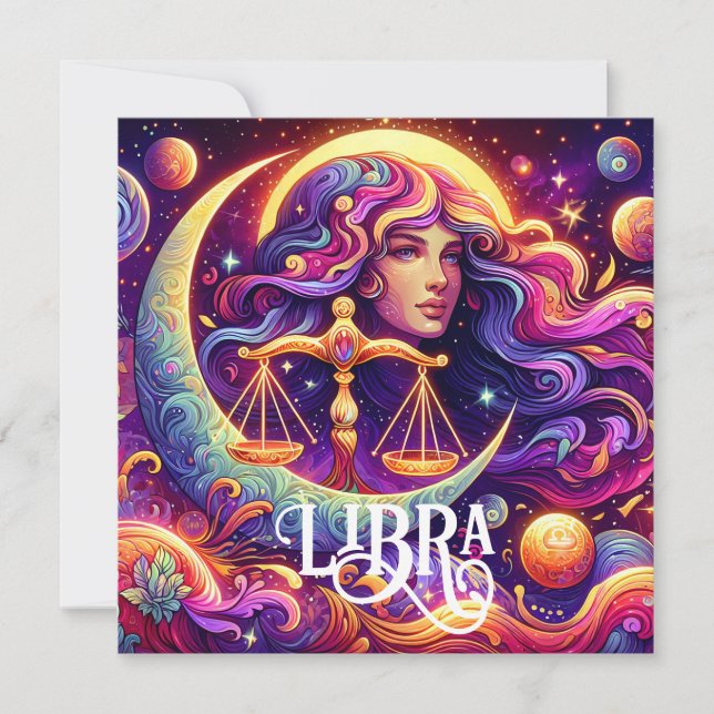 Horoscope Sign Libra Zodiac Ethereal Mystical Art (Front)