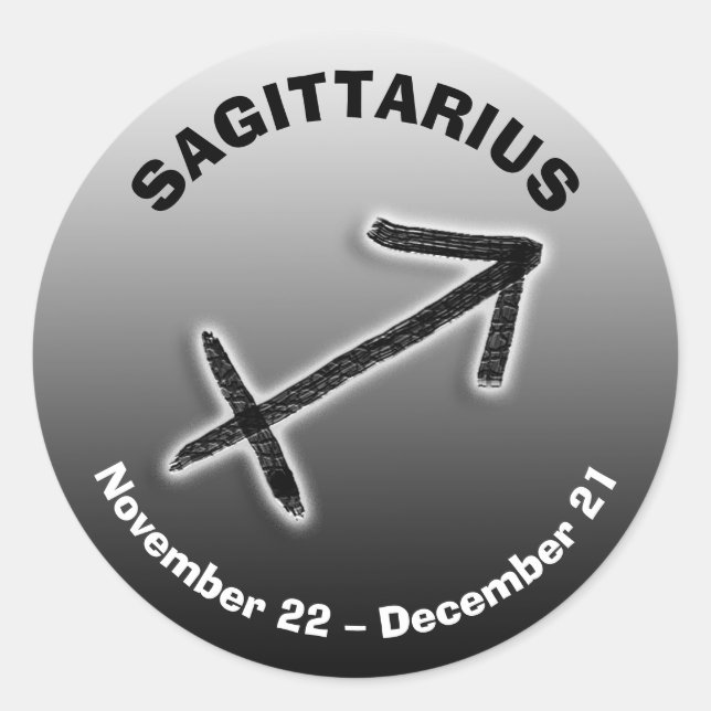 Horoscope Sign Sagittarius Astrology Classic Round Sticker (Front)