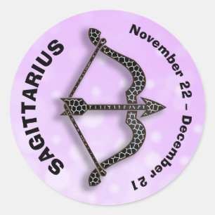 Horoscope Sign Sagittarius Astrology Classic Round Sticker
