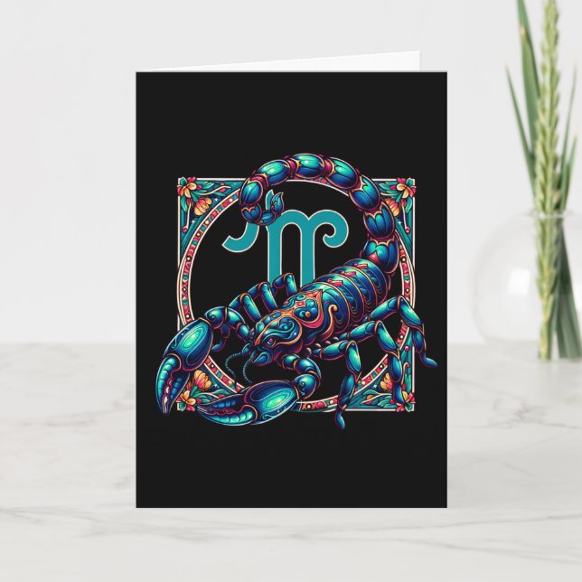 Horoscope Sign Scorpio Astrology Birthday Card (Front)