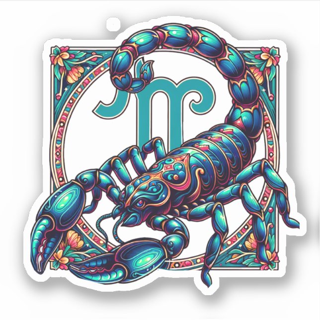 Horoscope Sign Scorpio | Blue Scorpion (Front)