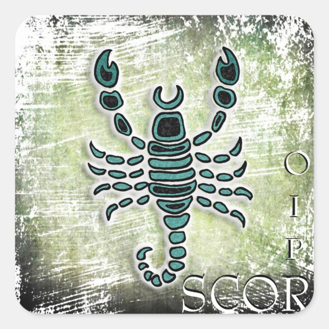 Horoscope Sign Scorpio Square Sticker (Front)