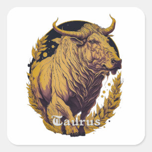 Horoscope sign Taurus Square Sticker