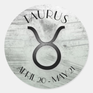 Horoscope Sign Taurus Zodiac Astrology Classic Round Sticker