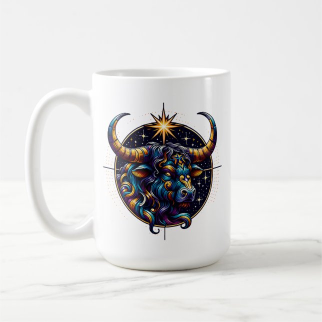 Horoscope Sign Taurus Zodiac Astrology Coffee Mug (Left)